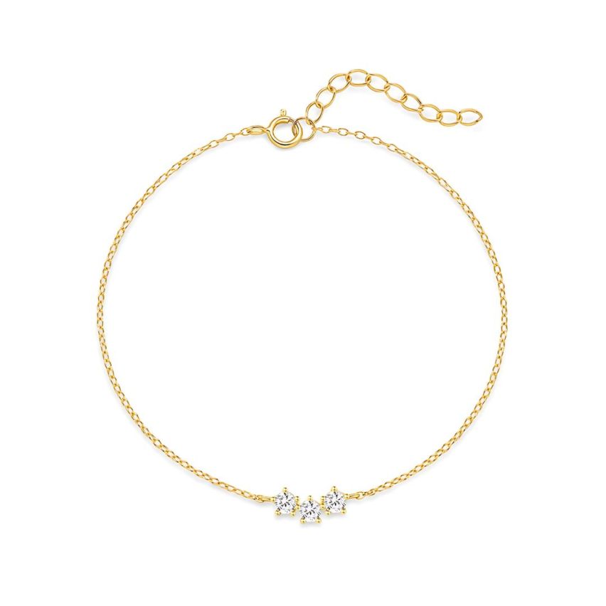 925 Silver 3 galvanization layers Zircon Minimalist Bracelets