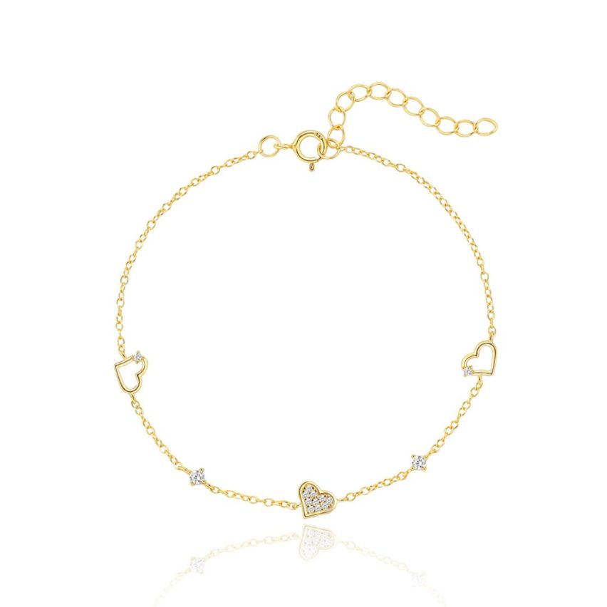 925 Silver 3 galvanization layers Zircon Minimalist Bracelets