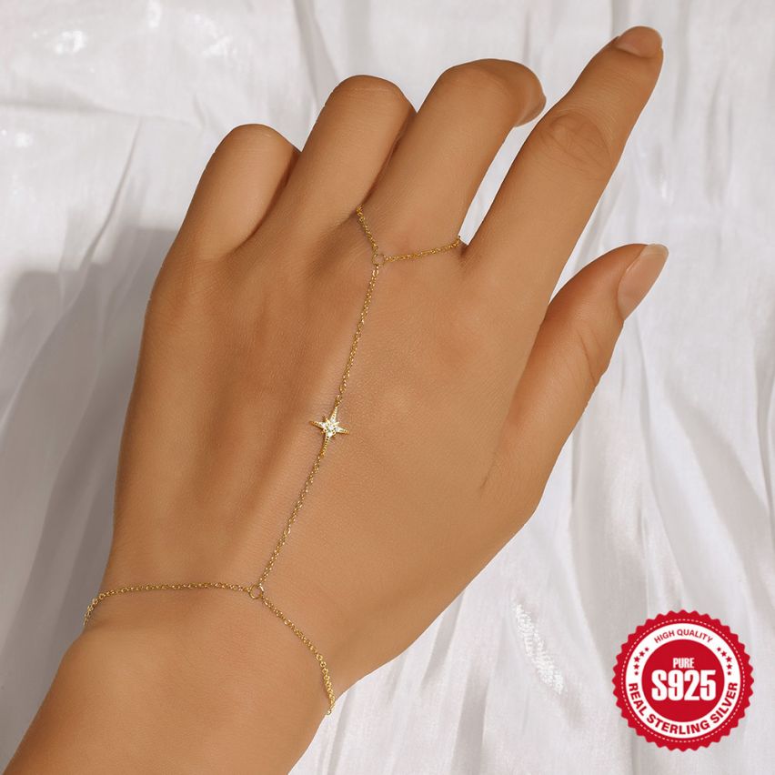 925 Silver 3 galvanization layers Zircon Indians Bracelets