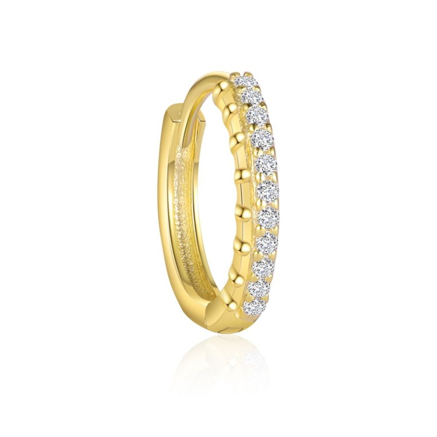 925 Silver 3 galvanization layers Zircon Minimalist Earrings 0.65g