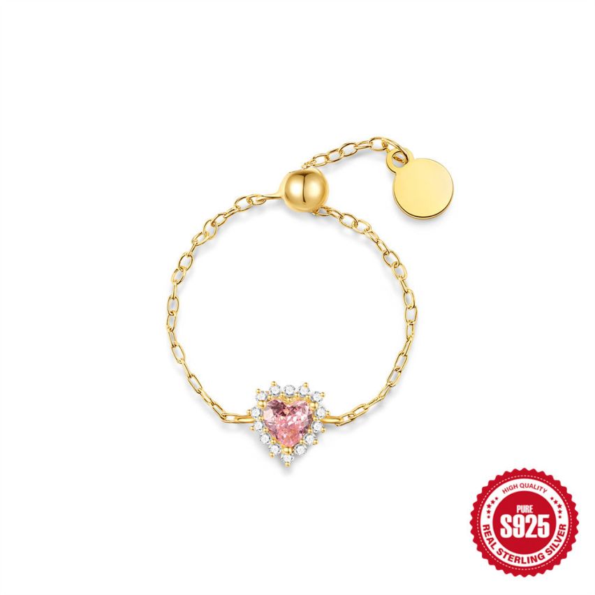 925 Silver 3 galvanization layers Zircon Minimalist Rings 0.98g 35.4x7mm