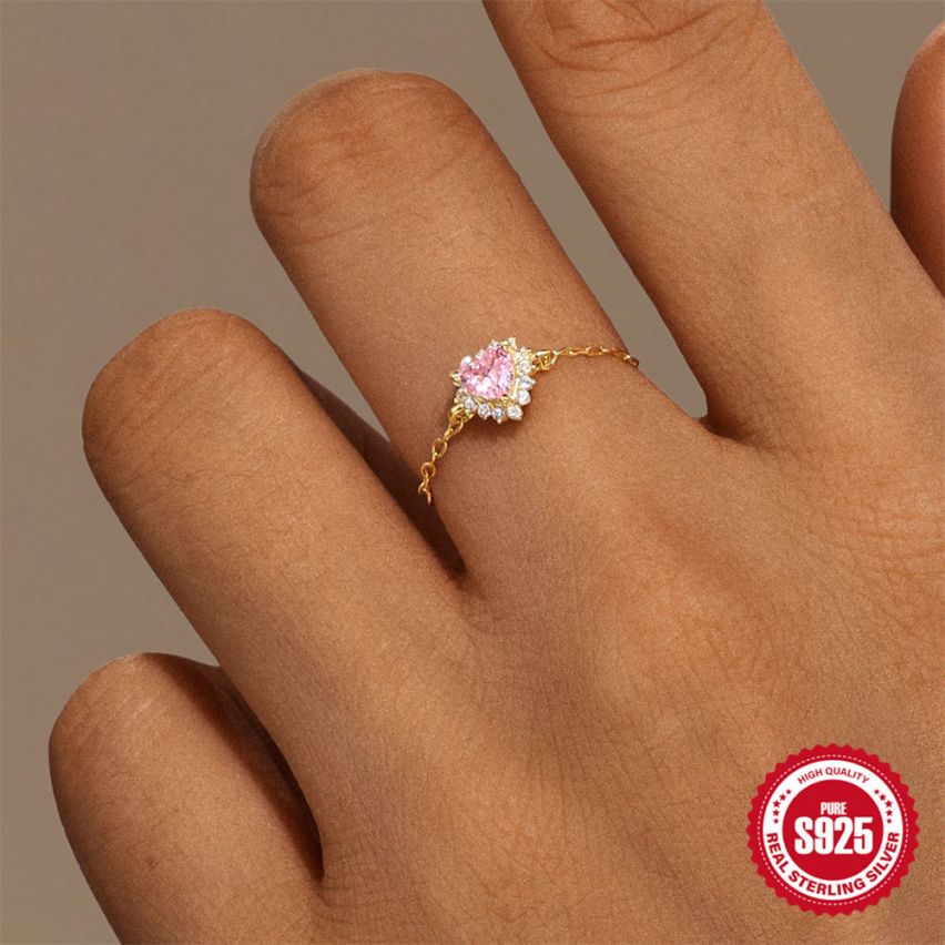 ESSENTIAL 3 galvanization layers 925 Silver Zircon Minimalist Rings 