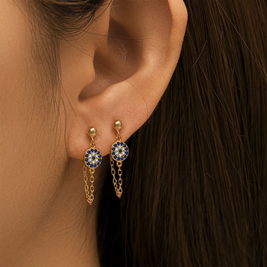 3 galvanization layers Zircon Minimalist Earrings