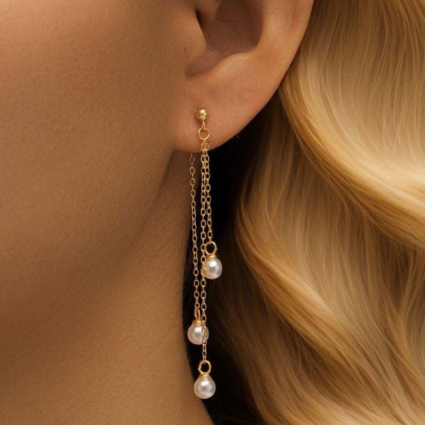 3 galvanization layers Zircon Minimalist Earrings