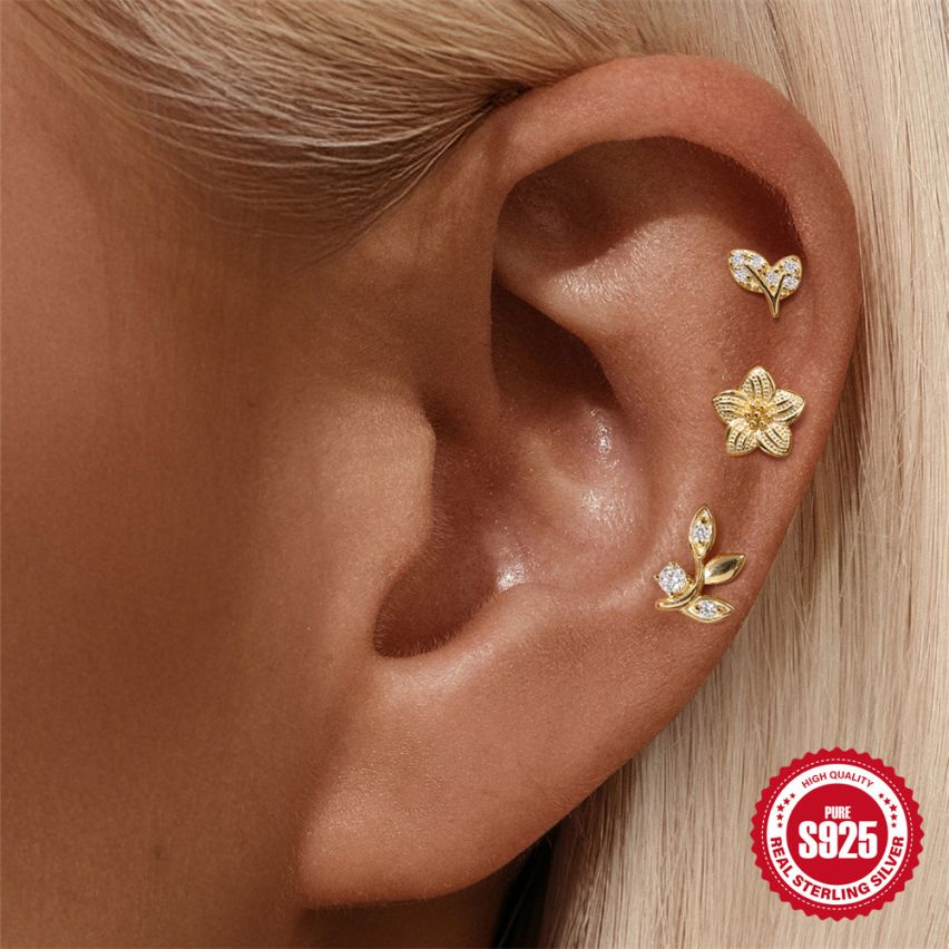 Gold Plating Zircon Sets Earrings 