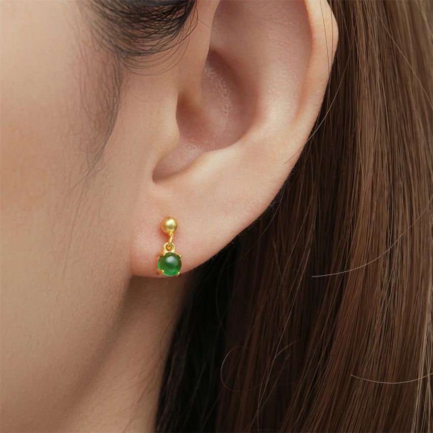 3 galvanization layers Zircon Minimalist Earrings 