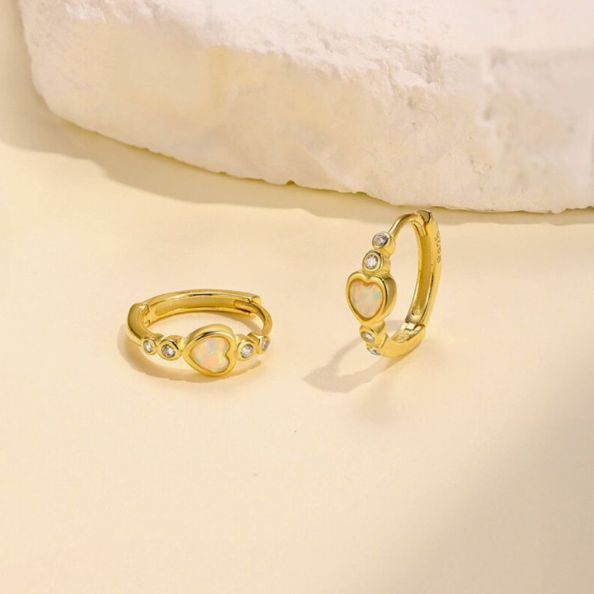 3 galvanization layers Zircon Minimalist Earrings 