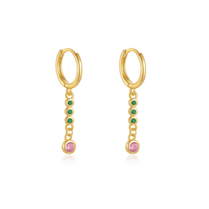 3 galvanization layers Zircon Minimalist Earrings 