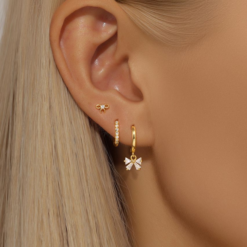 Gold Plating Zircon Sets Earrings 