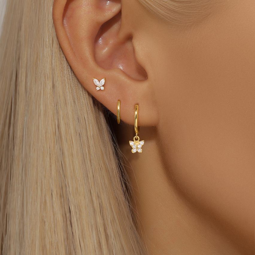 Gold Plating Zircon Sets Earrings 