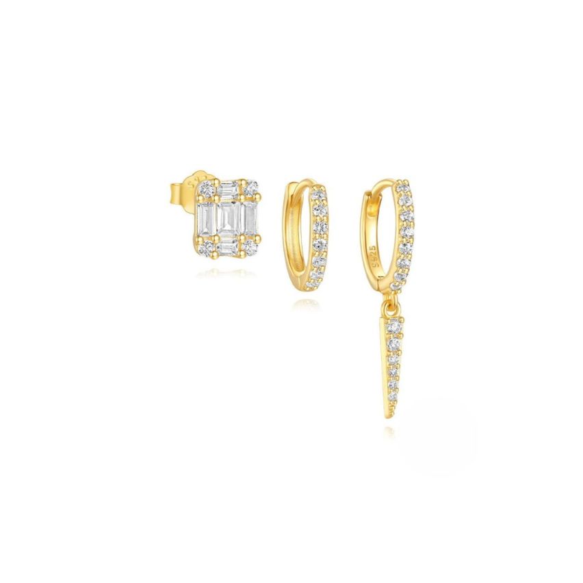 3 galvanization layers Zircon Sets Earrings 