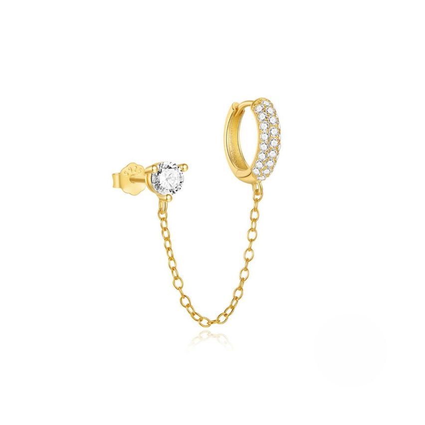 3 galvanization layers Zircon Minimalist Earrings 