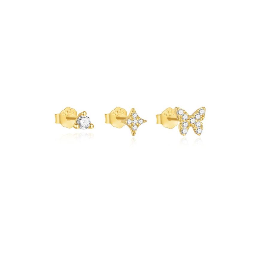 Gold Plating Zircon Sets Earrings 