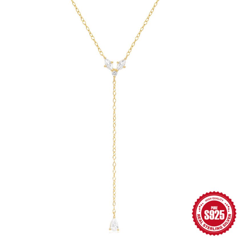 925 Silver 3 galvanization layers Zircon Minimalist Pendants 1.41g