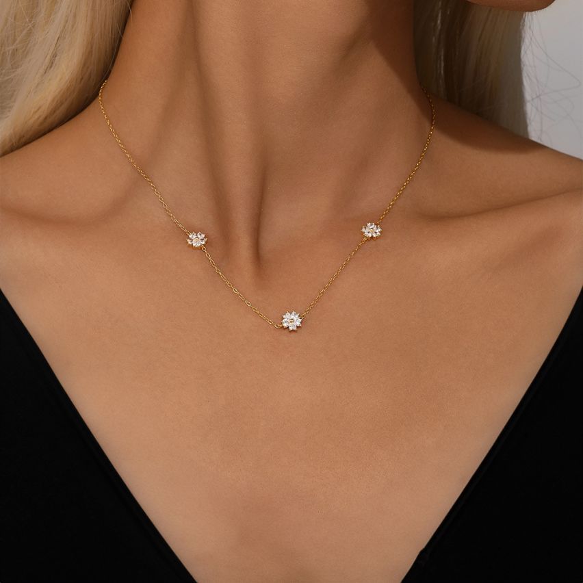 925 Silver 3 galvanization layers Zircon Minimalist Pendants 2.1g