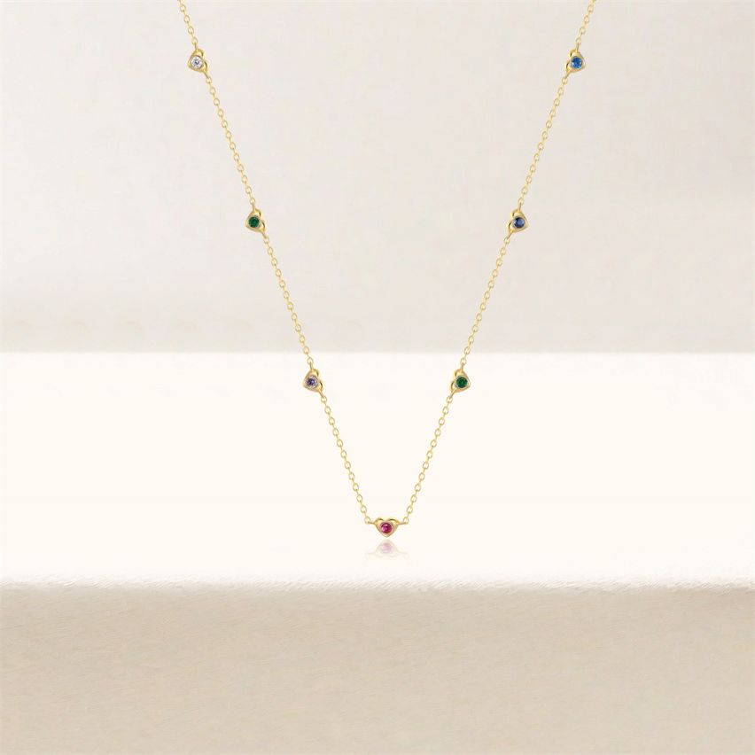 925 Silver 3 galvanization layers Zircon Minimalist Pendants 2.2g 450x4mm