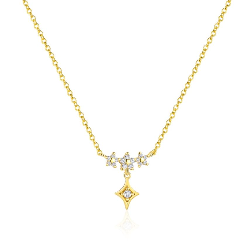 925 Silver 3 galvanization layers Zircon Minimalist Pendants