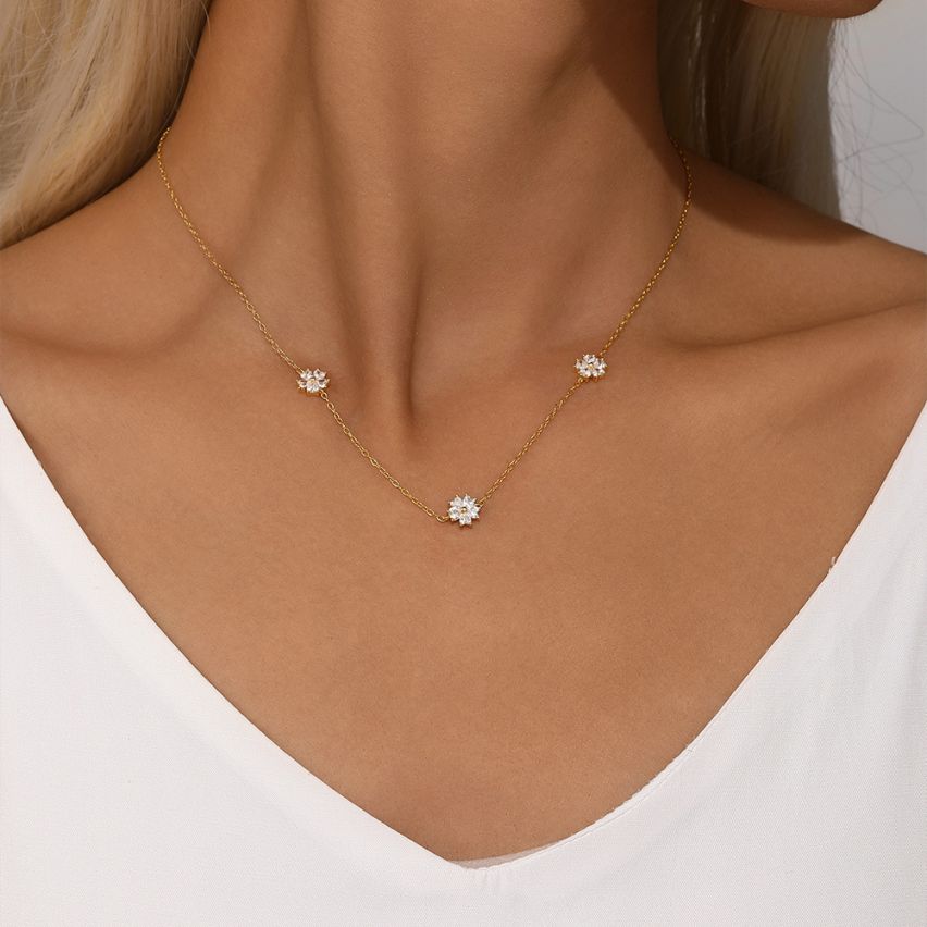 ESSENTIAL 3 galvanization layers 925 Silver Zircon Minimalist Pendants 