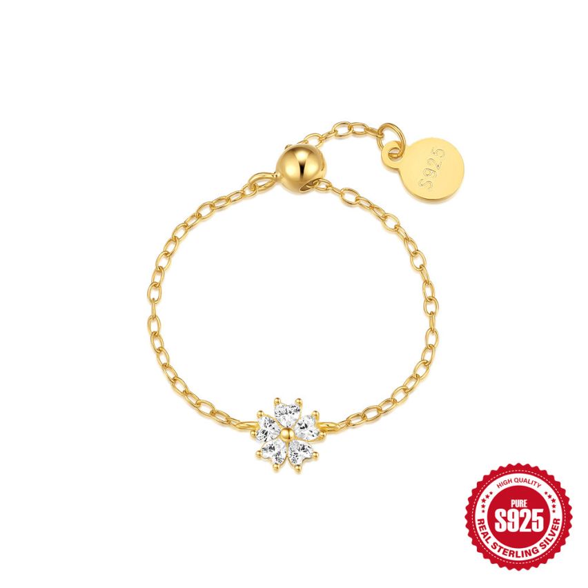 925 Silver 3 galvanization layers Zircon Minimalist Rings 0.8g 60x8mm