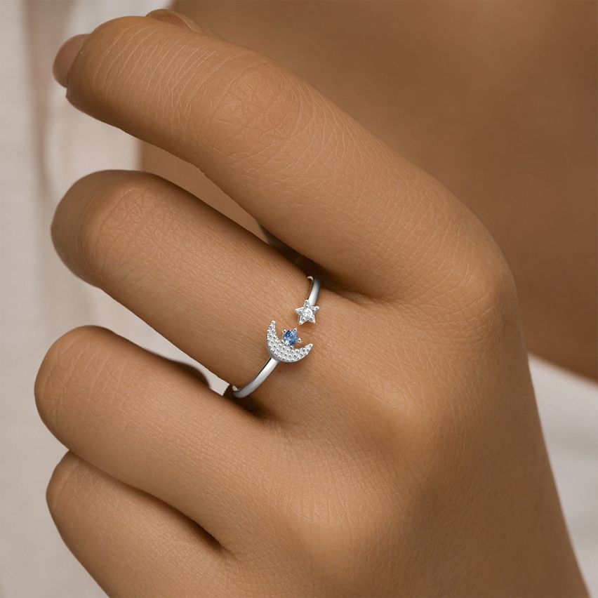 ESSENTIAL 3 galvanization layers 925 Silver Zircon Minimalist Rings 