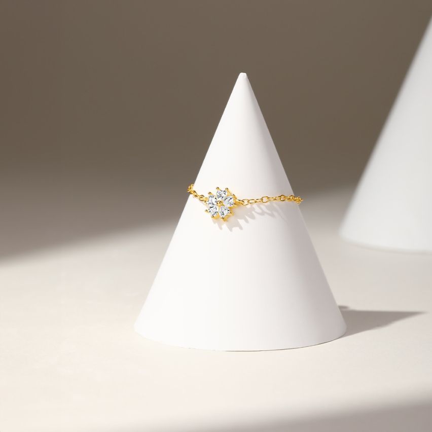 ESSENTIAL 3 galvanization layers 925 Silver Zircon Minimalist Rings 