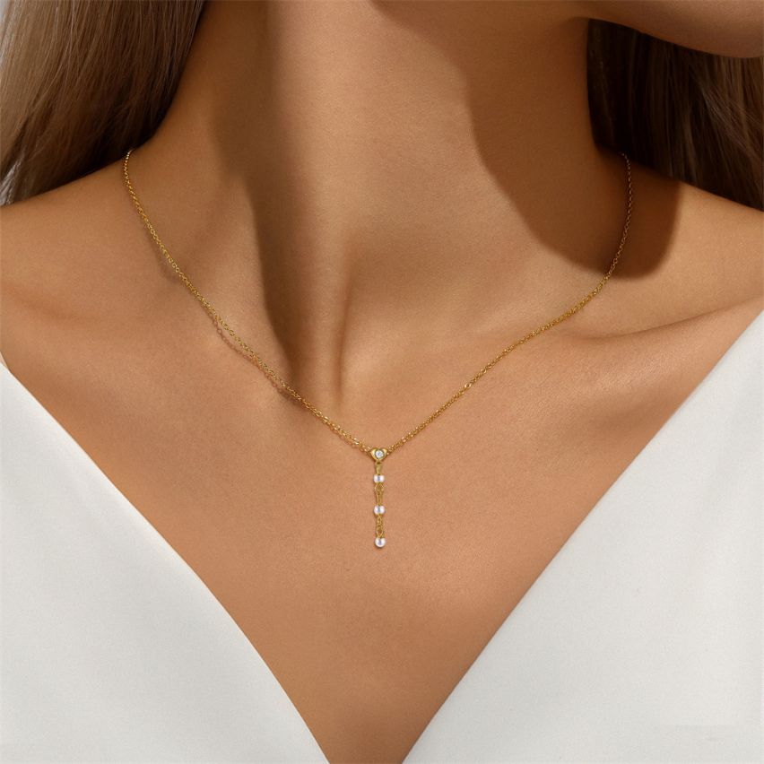 ESSENTIAL 3 galvanization layers 925 Silver Zircon Pearls Pendants 