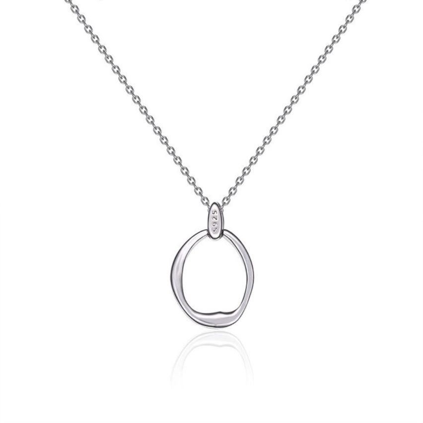 925 Silver Rhodium Plating 925 Silver Minimalist Pendants 2.3g