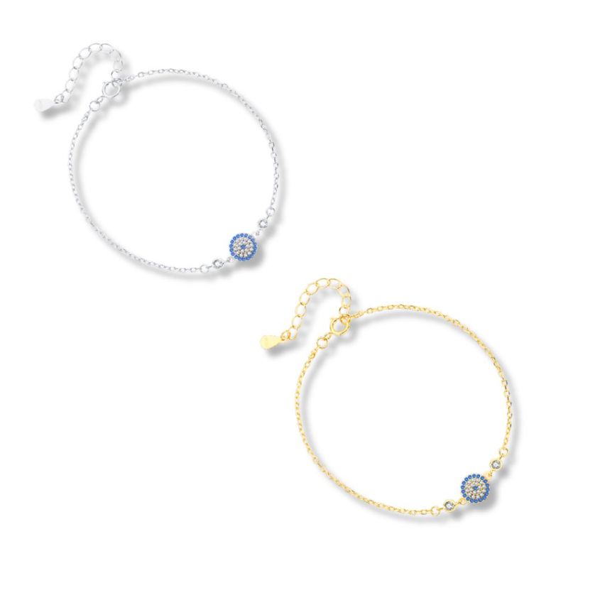 925 Silver Blue marine Zircon Minimalist Bracelets