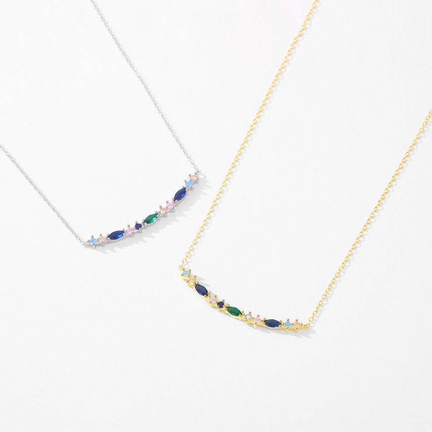 Colorfull Zircon Minimalist Pendants 2.36g 