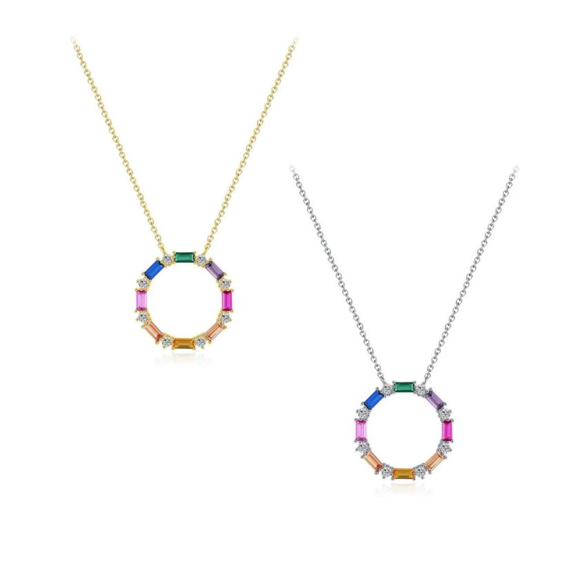 Colorfull Zircon Minimalist Pendants 3.5g 