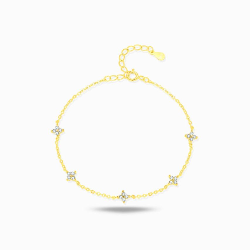 925 Silver Gold Plating GRA Moissanite-Diamond certificate Minimalist Bracelets 1.58g