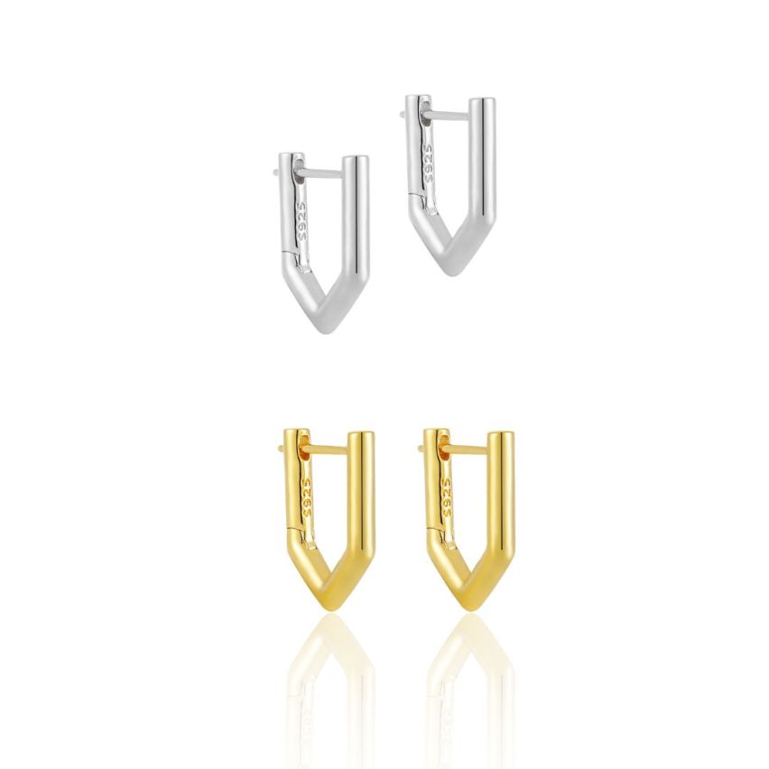 ESSENTIAL 925 Silver Hoop Earrings 