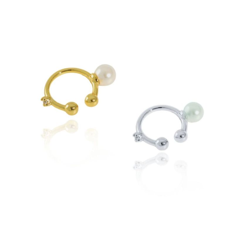 925 Silver Pearl Ear cuff Earrings