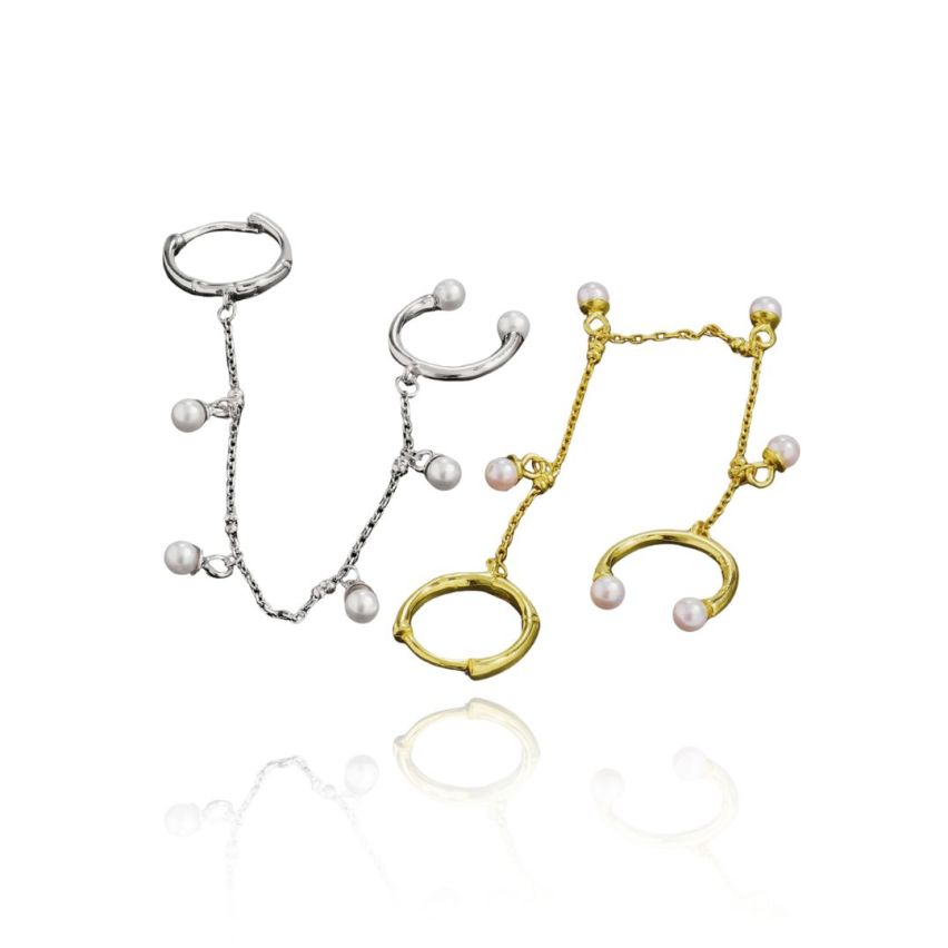 925 Silver Pearls Earrings