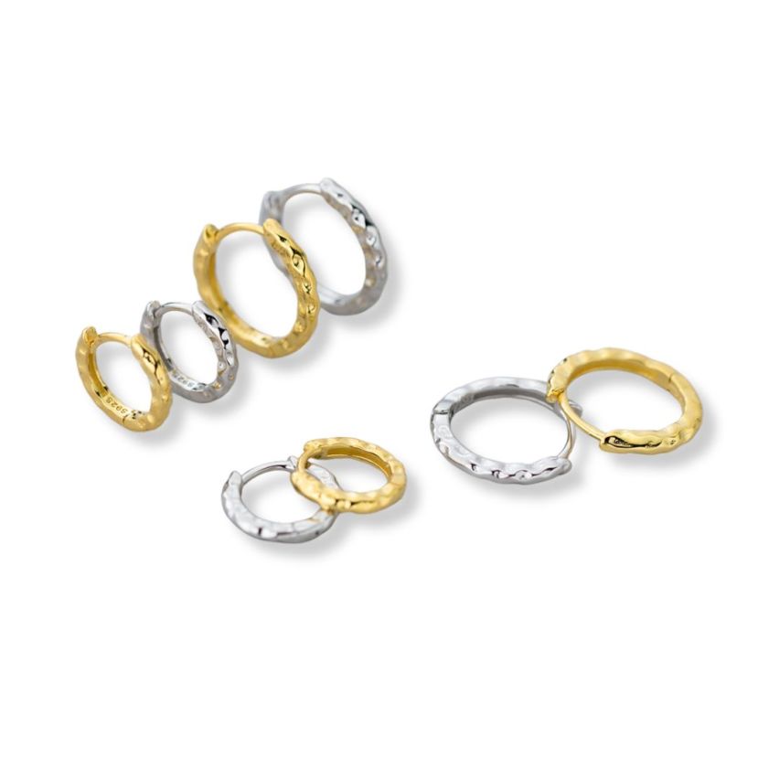 ESSENTIAL 925 Silver Texture Earrings 