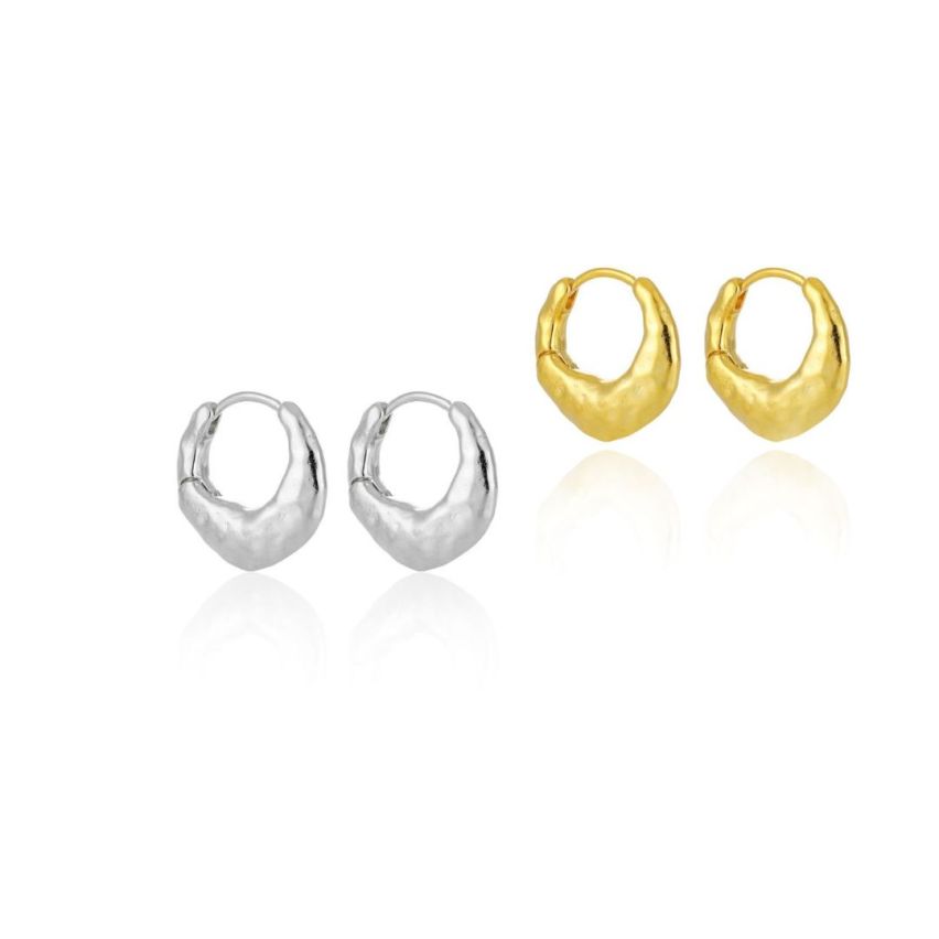 ESSENTIAL 925 Silver Texture Earrings 