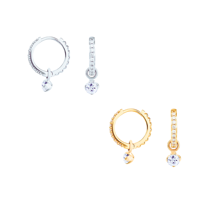 925 Silver White Zircon Minimalist Earrings