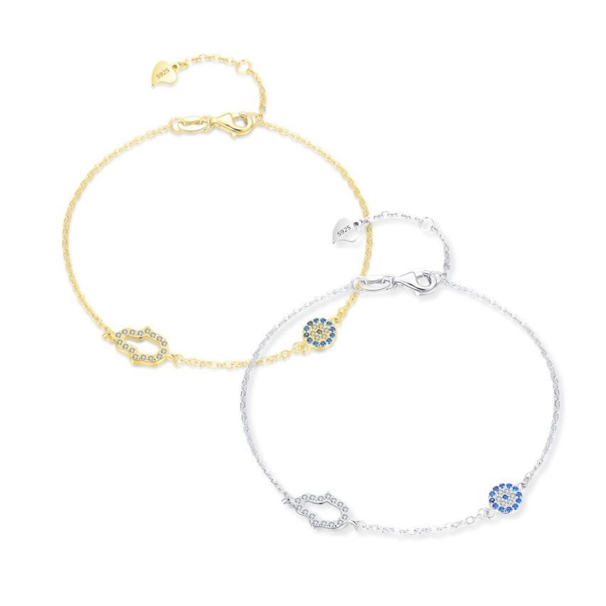 925 Silver Blue marine Zircon Minimalist Bracelets 1.47g