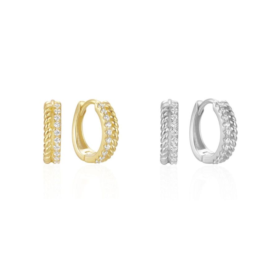 925 Silver Zircon Minimalist Earrings