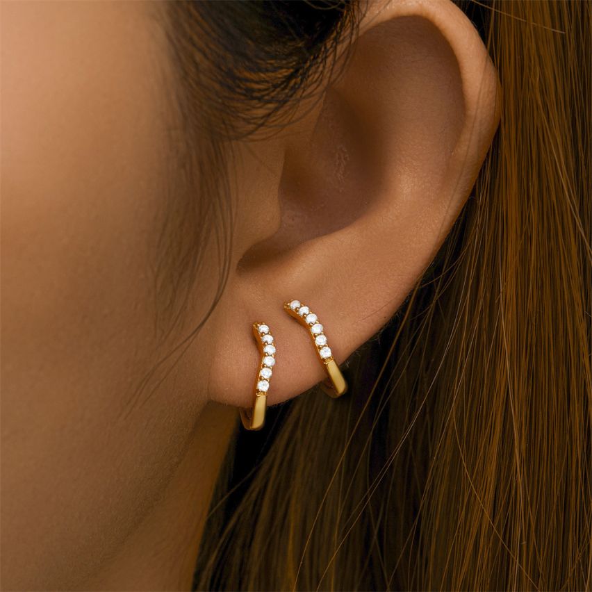 Zircon Minimalist Earrings 