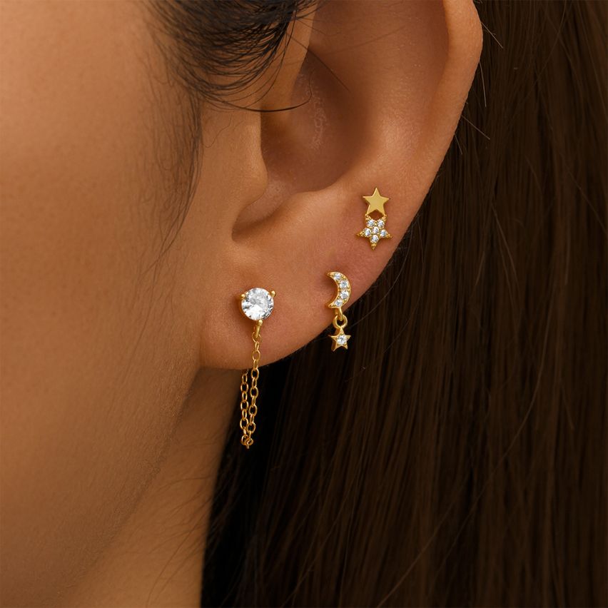 925 Silver Zircon Sets Earrings