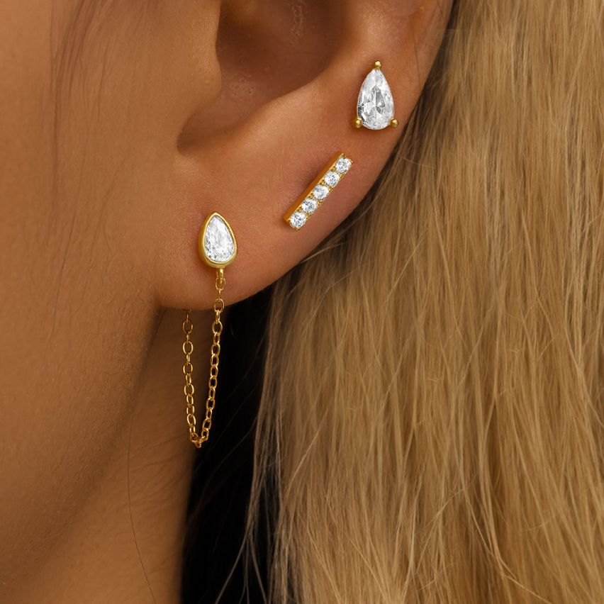 925 Silver Zircon Sets Earrings