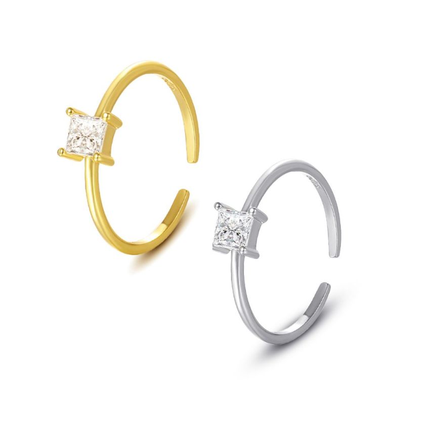 925 Silver Zircon Minimalist Rings