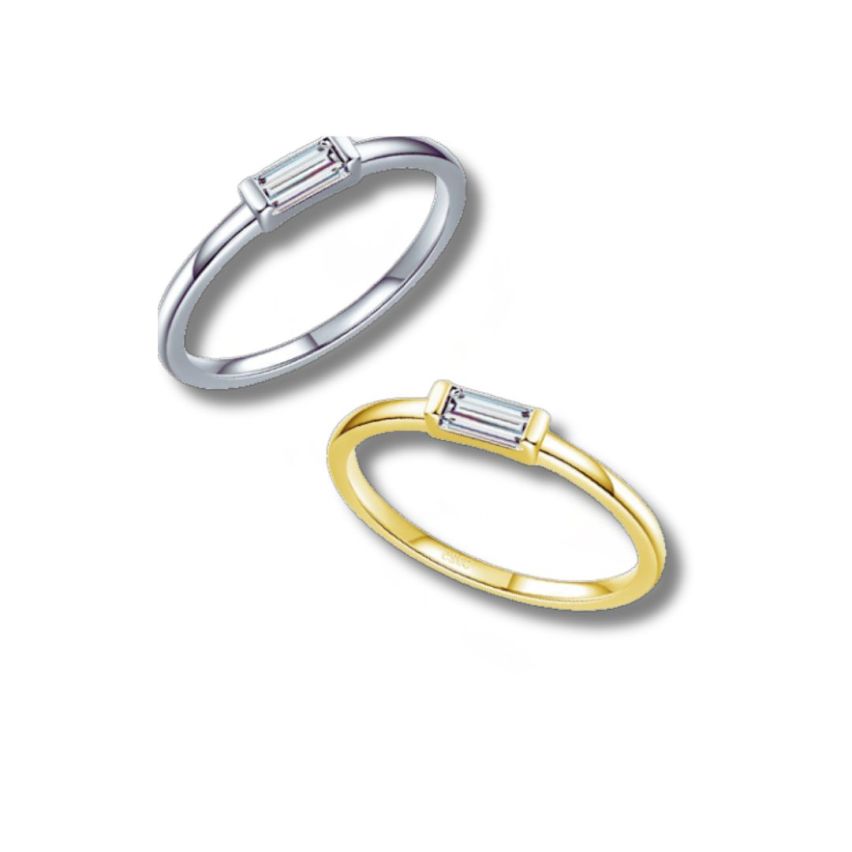 925 Silver Zircon Minimalist Rings 1.2g