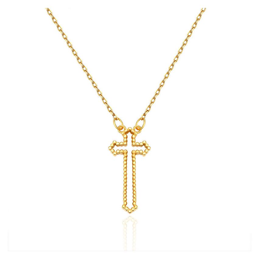 Gold Plating 925 Silver Cross Pendants 