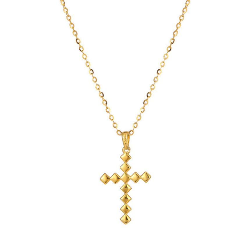 925 Silver Gold Plating Cross Pendants 2g