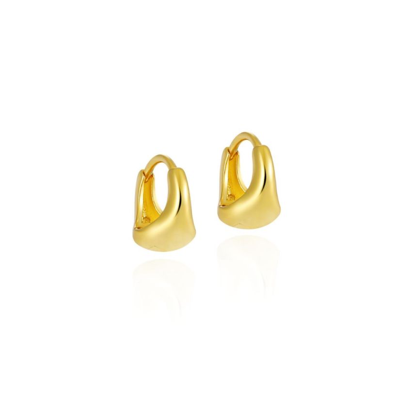 925 Silver Gold Plating Hoop Earrings 1.7g