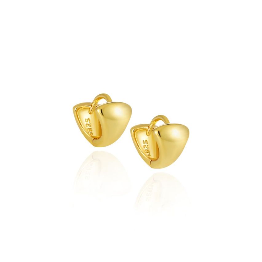 ESSENTIAL Gold Plating 925 Silver Hoop Earrings 1.8g 