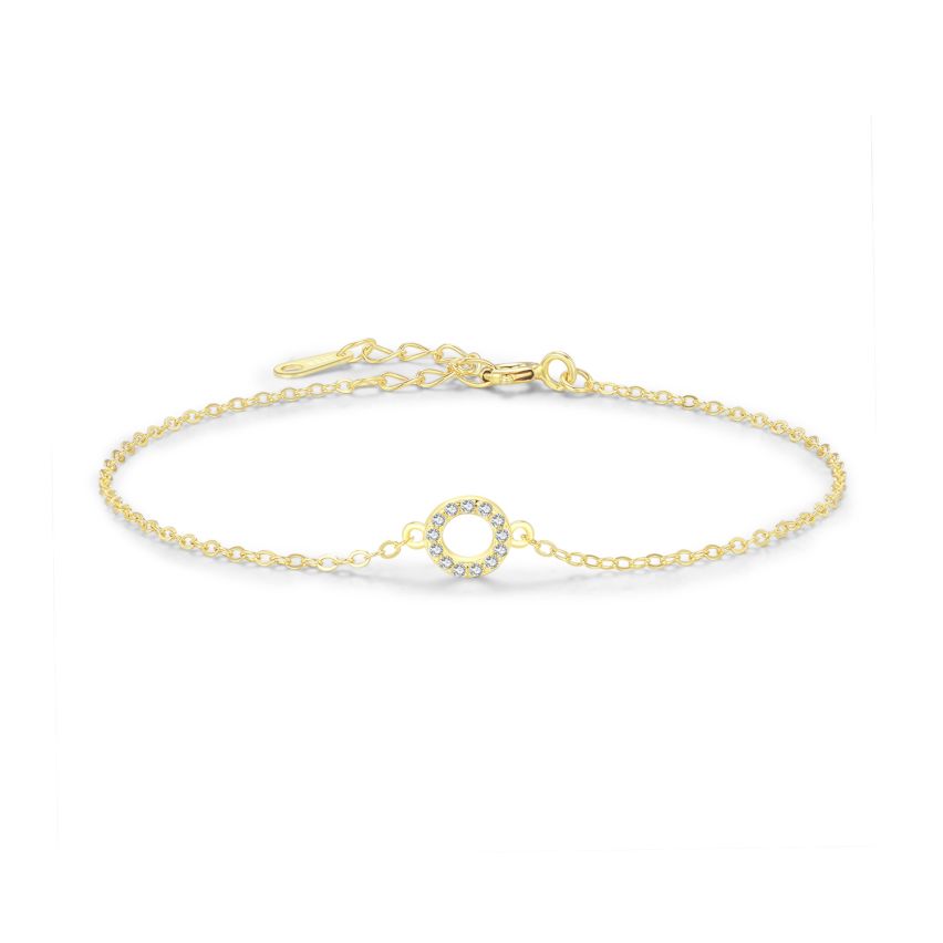 925 Silver Gold Plating Zircon Minimalist Bracelets
