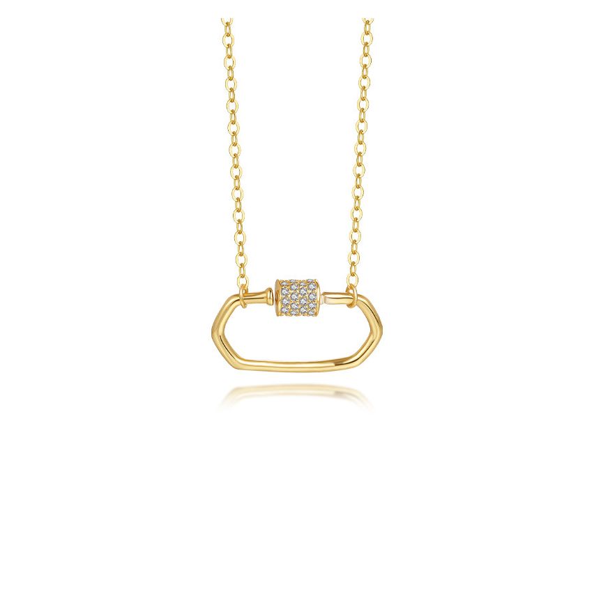 925 Silver Gold Plating Zircon Minimalist Pendants